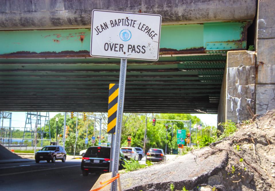 What was an overpass carrying Route 79 above President Avenue was once dedicated to Jean Baptiste LePage, a Fall River man who in 1917 was killed in World War I.