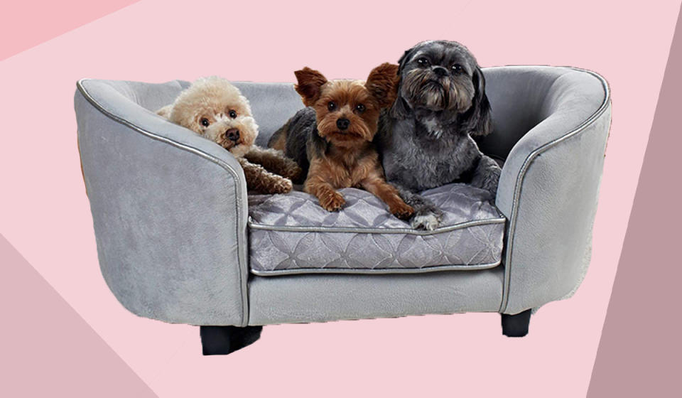 Save 52 percent on this luxe pet sofa. (Photo: Amazon)
