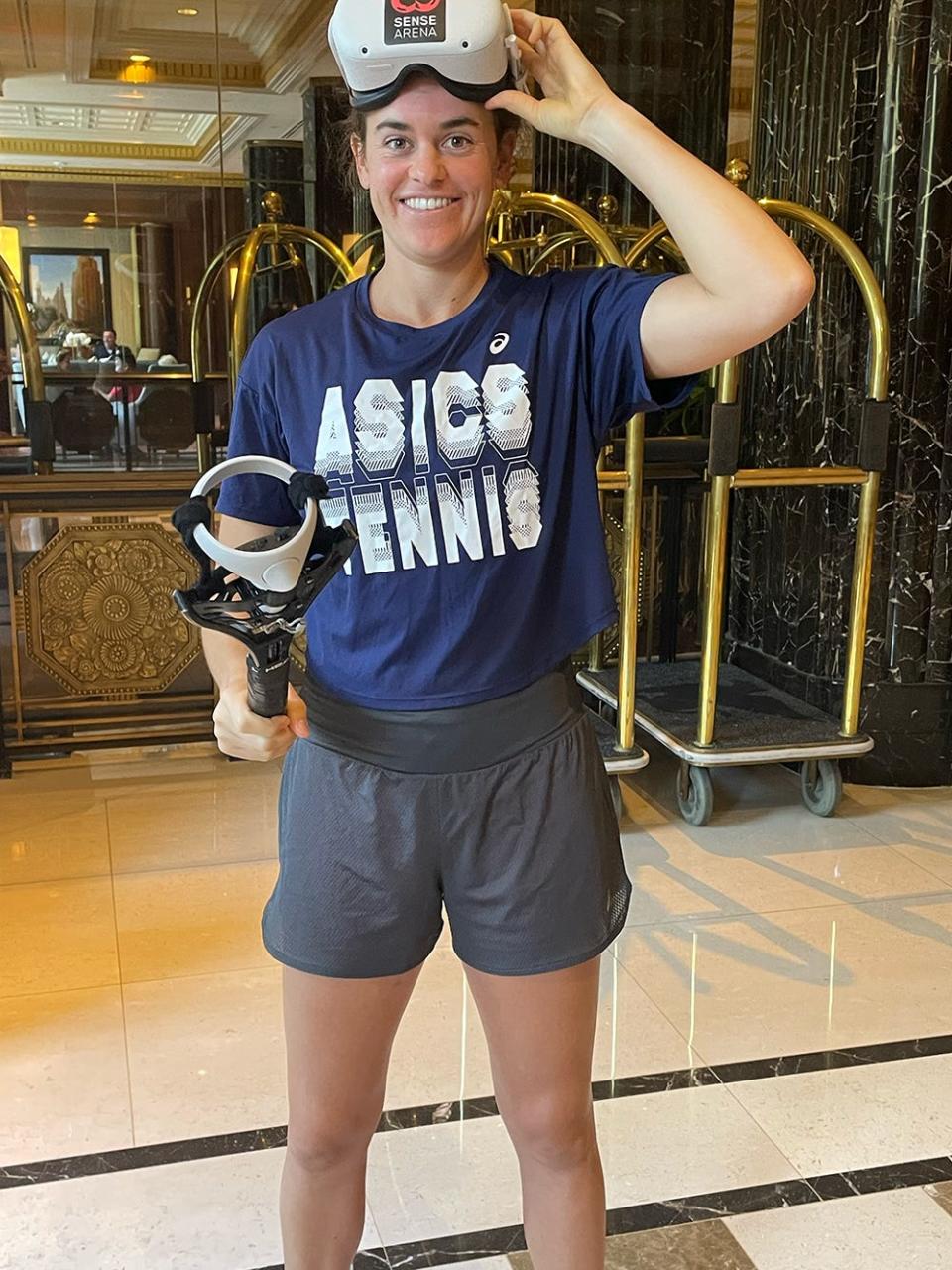 Jennifer Brady, who is trying to come back from injuries, says the VR platform has “allowed me to be able to submerse myself back in the tennis world and swing the racquet without hindering my rehab process.”