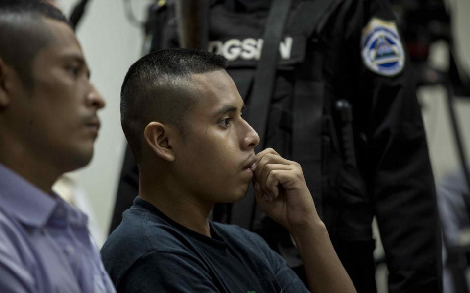 Evangelical Pastors Juan Gregorio Rocha Romero (R) and Pedro Rocha Romero (L) attend a court hearing in Managua, Nicaragua, 25 April 2017. - Credit: epa