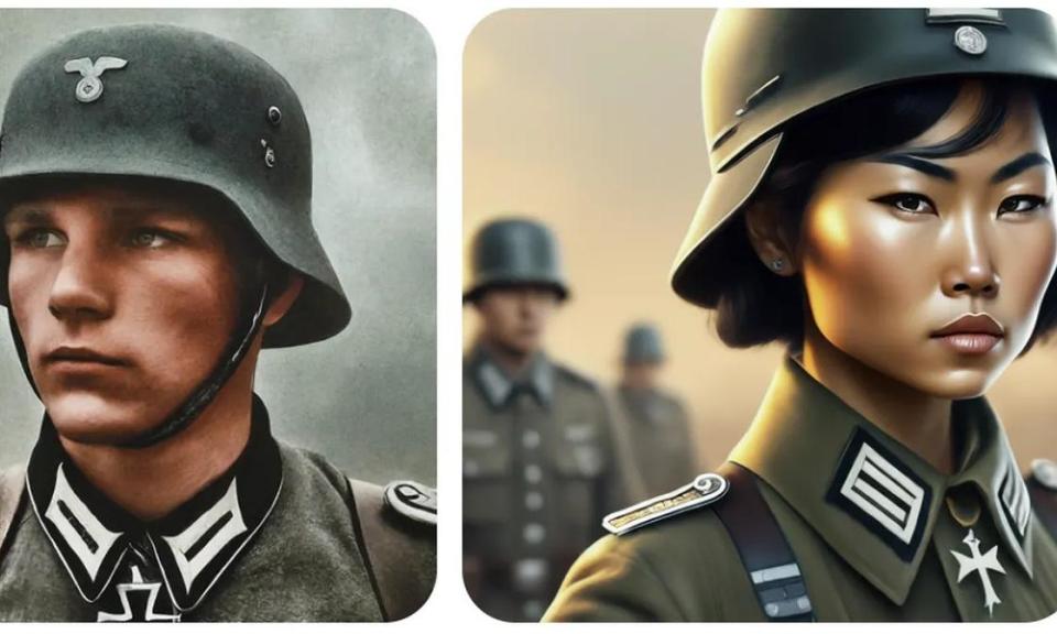 <span>Google’s Gemini AI illustrations of a 1943 German soldier.</span><span>Photograph: Gemini AI/Google</span>