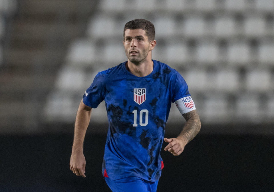 Christian Pulisic #10 of the United States sprints during a game between Saudi Arabia and USMNT at Estadio Nueva Condomina on September 27, 2022 in Murcia, Spain<span class="copyright">Brad Smith—ISI Photos/Getty Images</span>