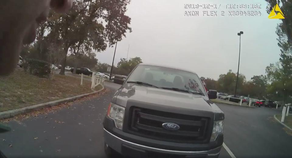 A Florida sheriff's deputy threatened to shoot a high school student while blocking the student's vehicle from leaving the school's campus back in December, video shows. (Photo: Facebook)