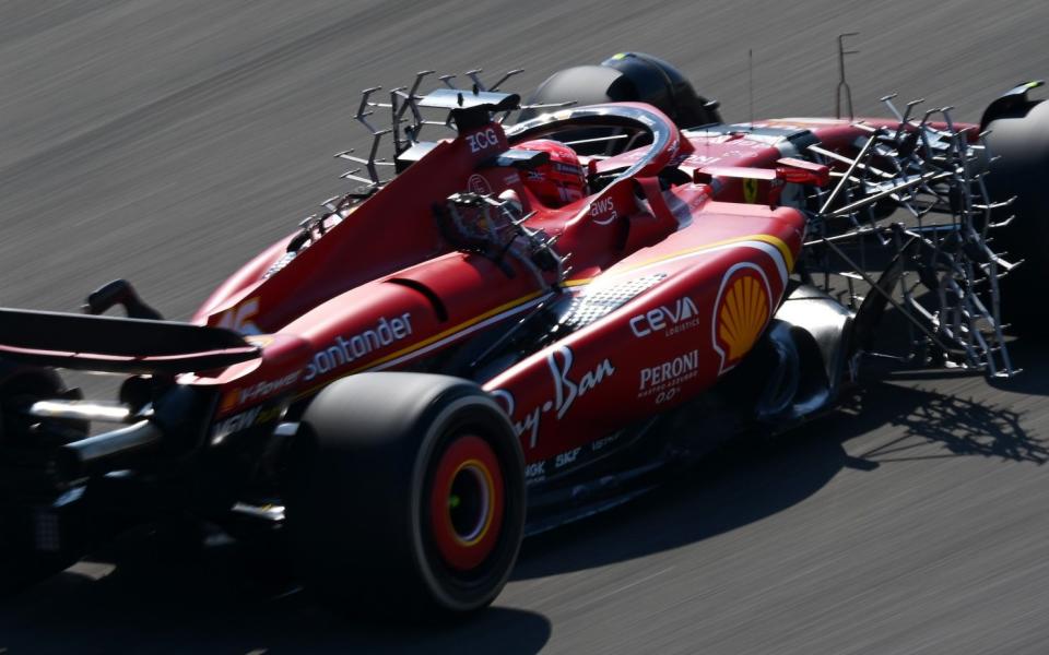 Charles Leclerc of Monaco driving the (16) Ferrari SF-24 on track during day one of F1 Testing at Bahrain International Circuit on February 21, 2024 in Bahrain, Bahrain.