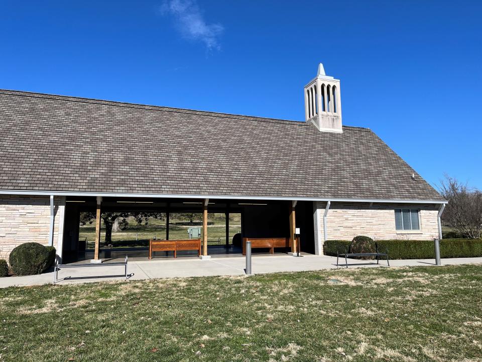 Marble Hall sits in the lower part of Lakeshore Park on Feb. 20, 2024. The former mental health institute chapel now has an open-air interior.