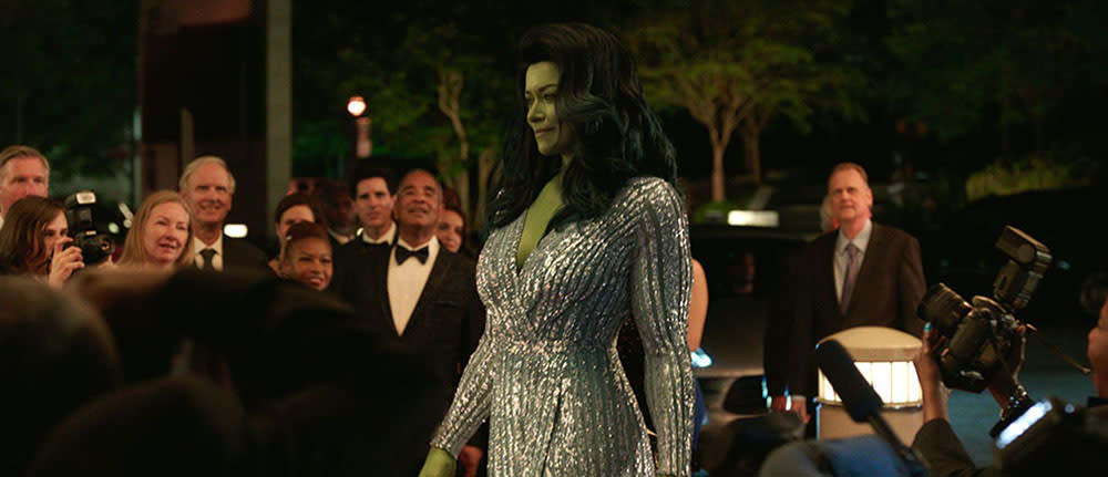 Tatiana Maslany as Jennifer Jen Walters She Hulk in Marvel Studios She Hulk Attorney at Law.