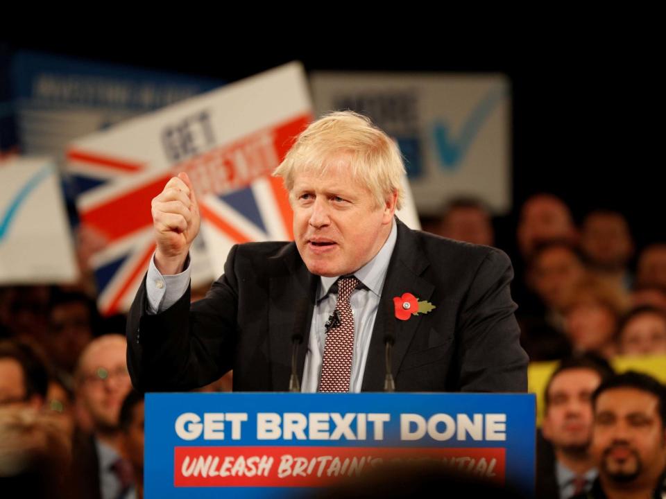 Boris Johnson had claimed he would 'get Brexit done' by January: AFP/Getty