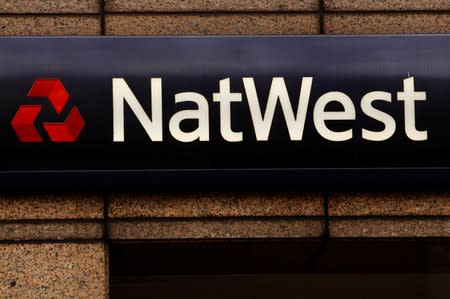 FILE PHOTO: Signage for NatWest bank in London