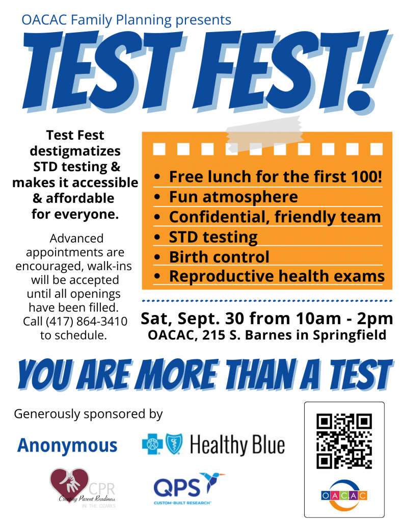 The Ozarks Area Community Action Corporation is hosting its first "Test Fest" Sept. 30, aiming to destigmatize testing for sexually transmitted diseases and make the tests available to everyone.