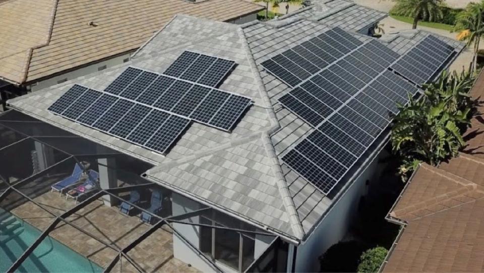 Rooftop panels installed by the Florida Solar Design Group, based in Fort Myers.