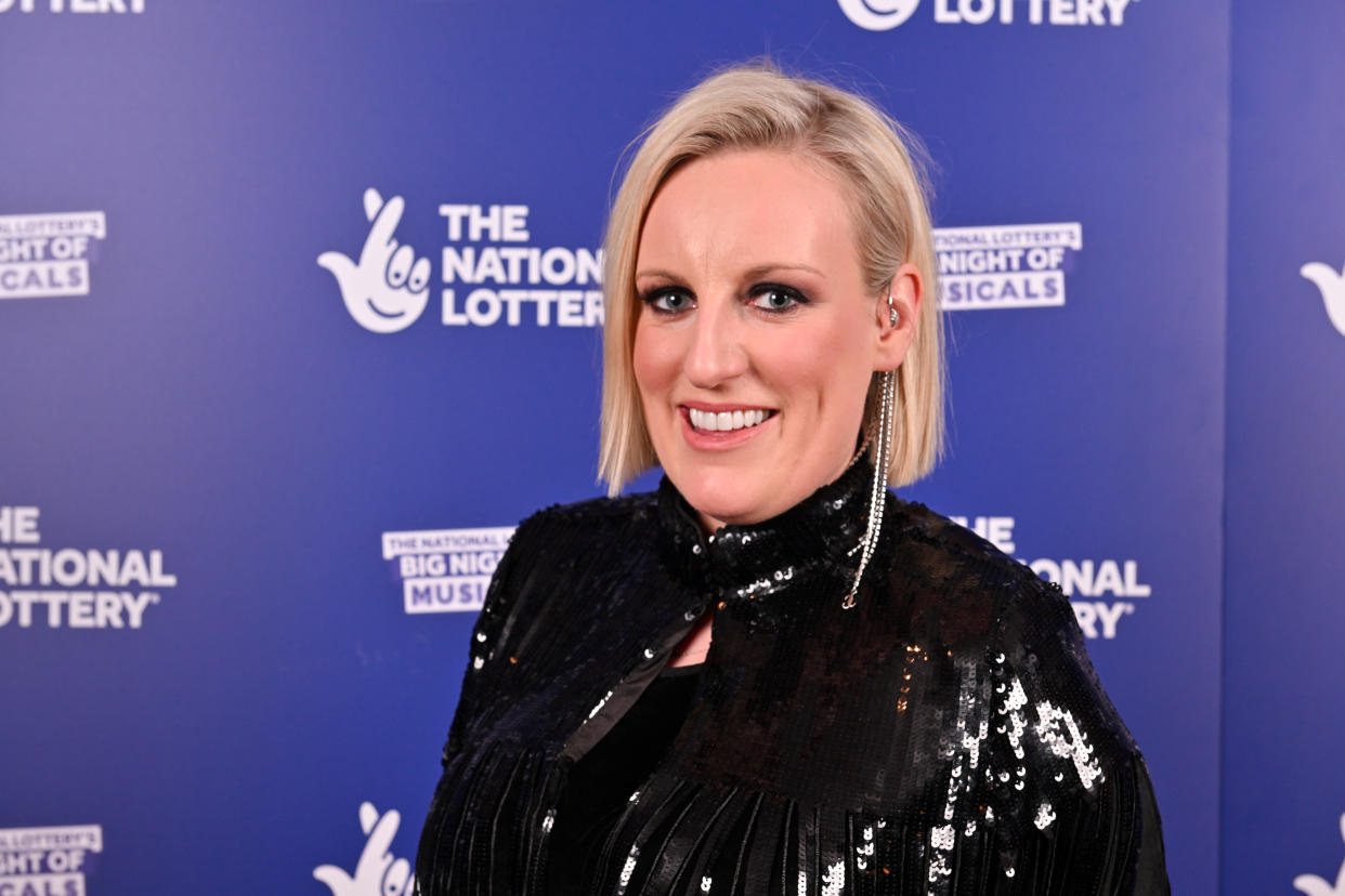 MANCHESTER, ENGLAND - FEBRUARY 27: Steph McGovern attends The National Lottery's Big Night Of Musicals red carpet. The show will air in Spring on BBC One. at AO Arena on February 27, 2023 in Manchester, England. (Photo by Anthony Devlin/Getty Images for The National Lottery)