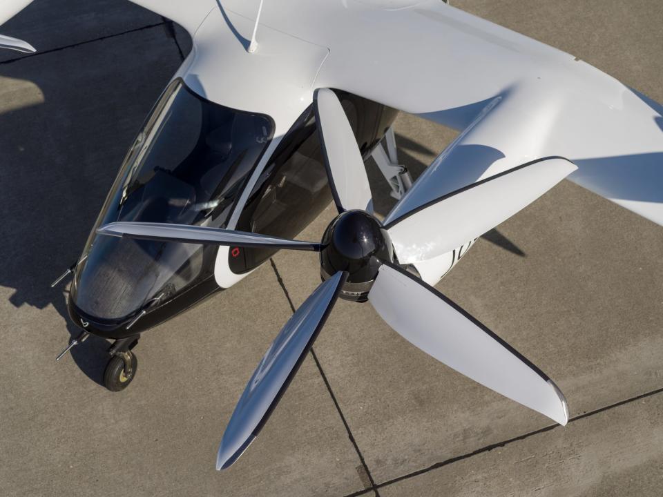 Top down view of one of the propellers.