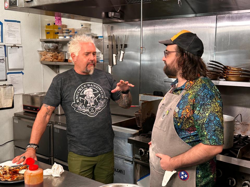 WISEACRE and Little Bettie Pizza & Snack Bar was featured on Food Network's “Diners, Drive-Ins and Dives” on January 12, 2024. (featured from L to R, Guy Fieri and Little Bettie chef Jared Riddle.)