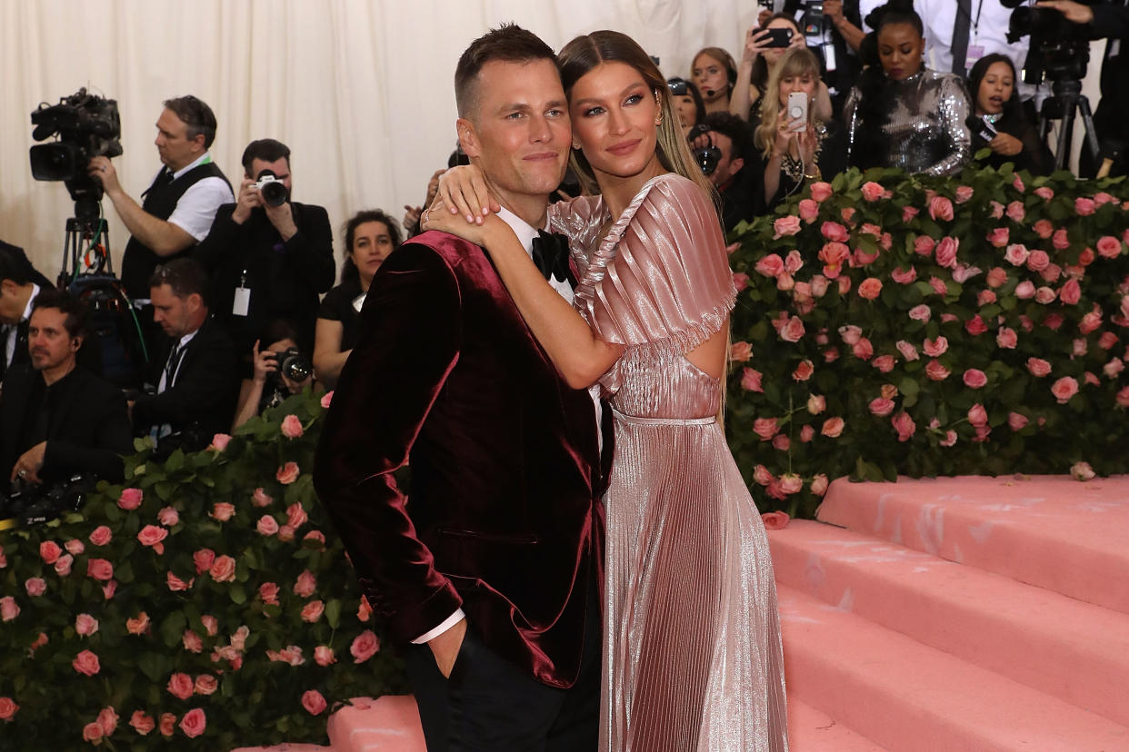 Gisele Bündchen and Tom Brady together at the 2019 Met Gala in New York City.