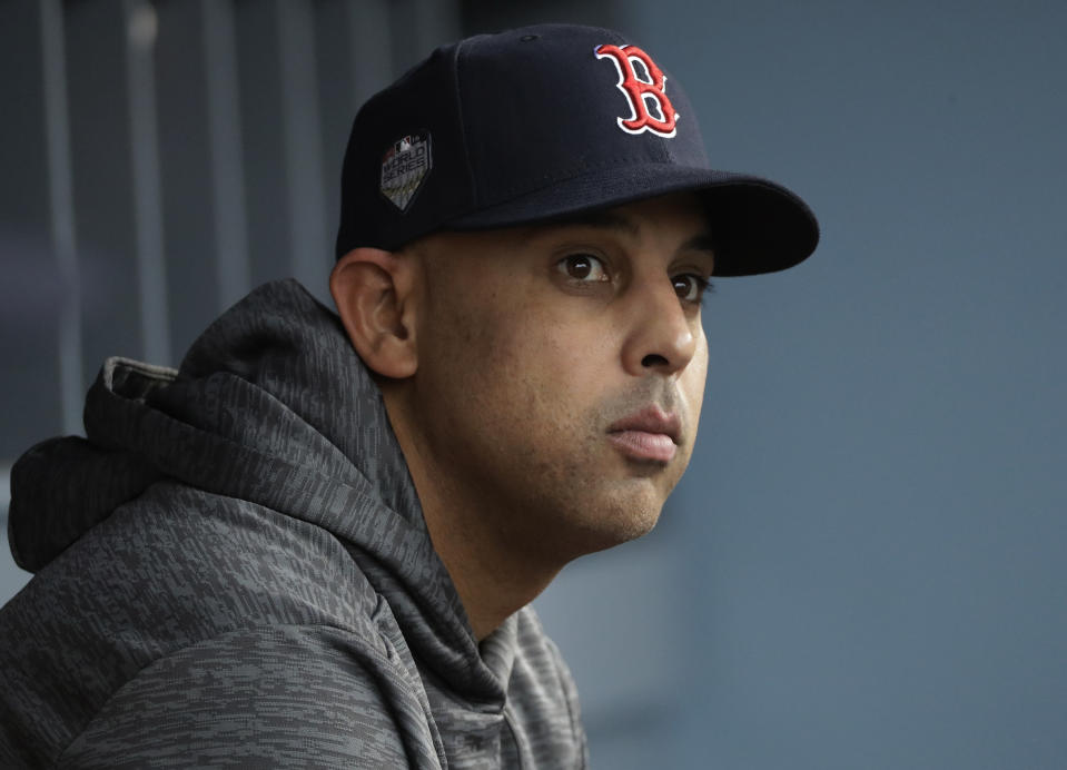 Alex Cora led the Boston Red Sox to a franchise record 108 wins in his first season as manager. (AP)