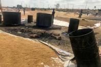 Unused drums for boiling rice are pictured at Wurukum rice mill in Makurdi town