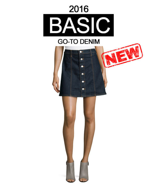 Go-To Denim Now: The Button-Front Skirt