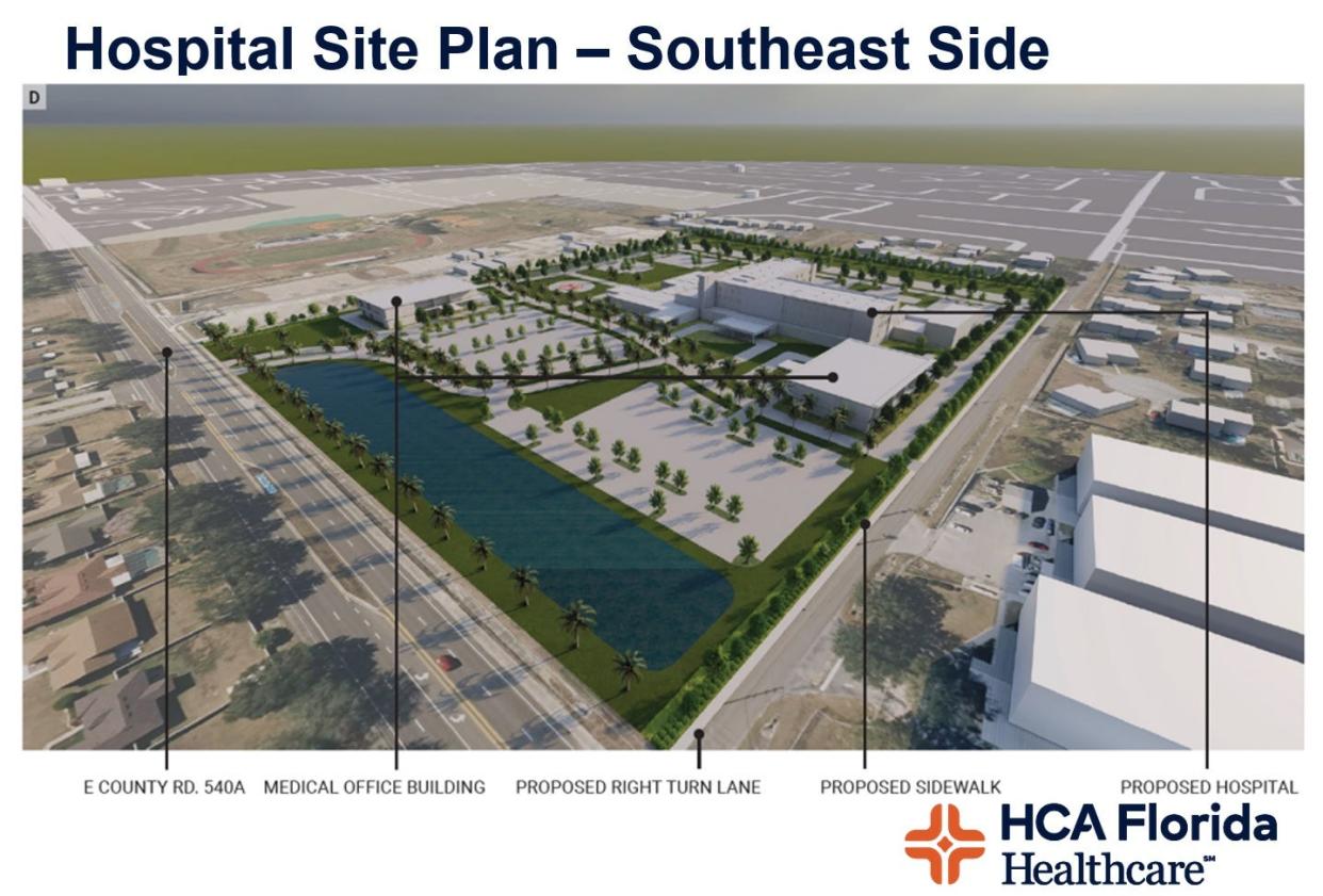 HCA Florida Healthcare hospital rendering