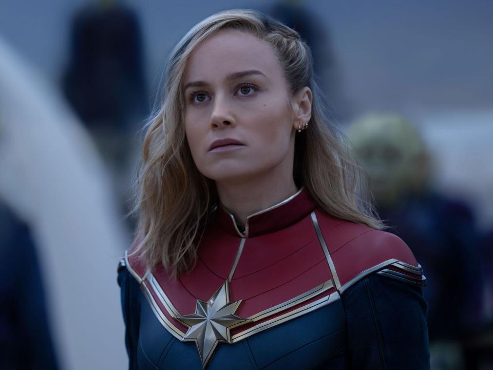 Brie Larson as Captain Marvel in "The Marvels."
