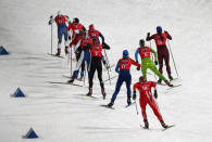 Cross-Country Skiing - Pyeongchang 2018 Winter Olympics - Women's Team Sprint Free Finals - Alpensia Cross-Country Skiing Centre - Pyeongchang, South Korea - February 21, 2018 - Athletes compete. REUTERS/Carlos Barria