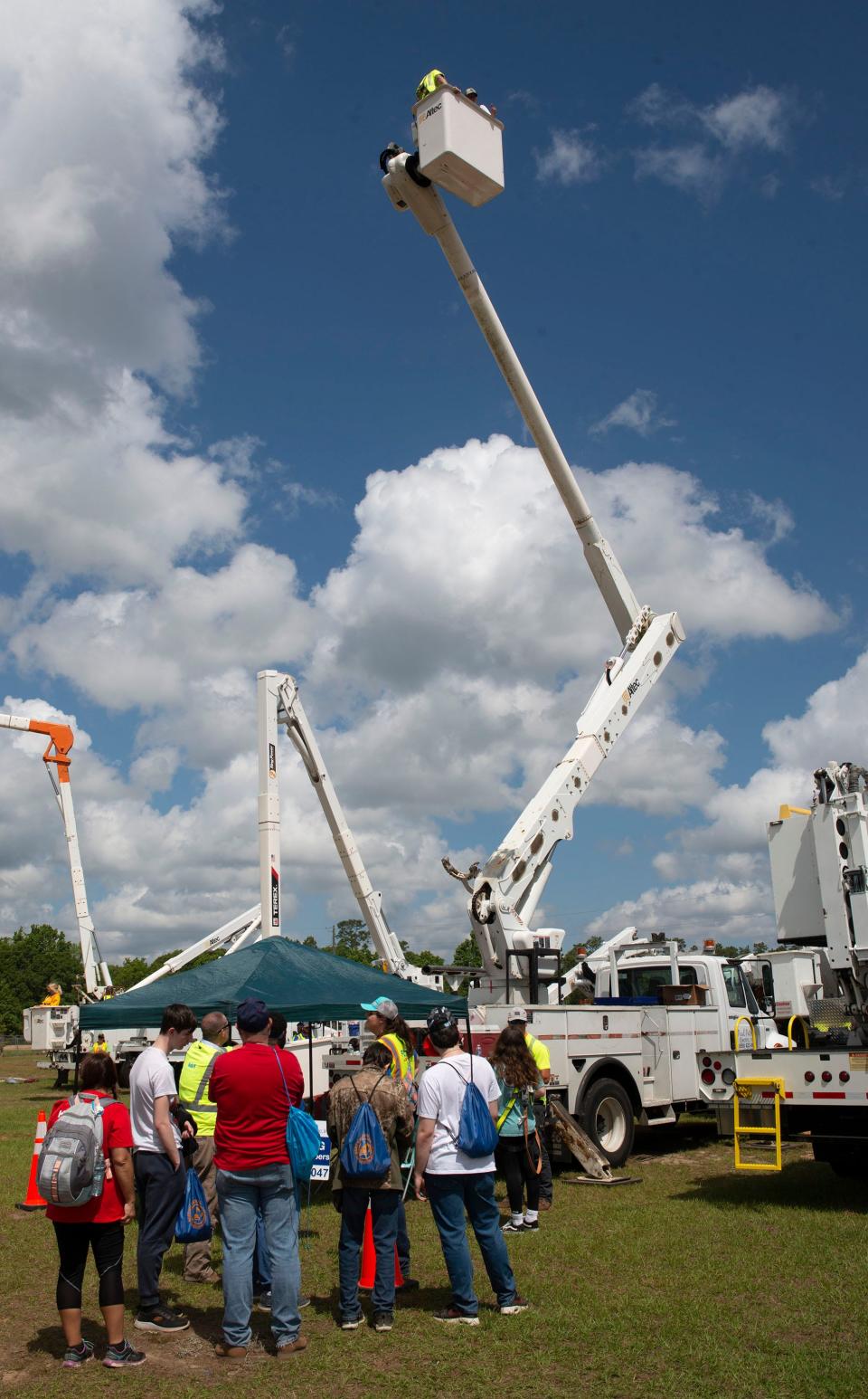 Students from Santa Rosa, Escambia and Okaloosa counties get hands-on experience operating various heavy equipment and learn about other construction-related jobs during the third annual Construction Career Days event on Wednesday, April 26, 2023.