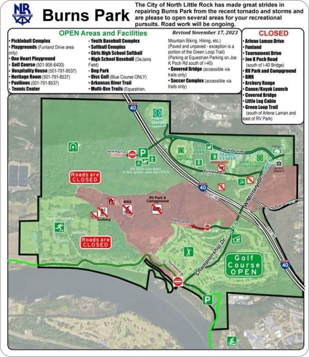 Burns Park map