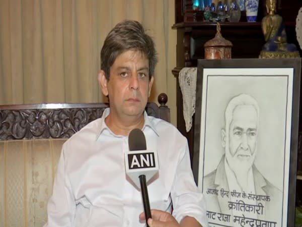 Charat Pratap Singh, great grandson of Raja Mahendra Pratap Singh. (Photo/ANI)