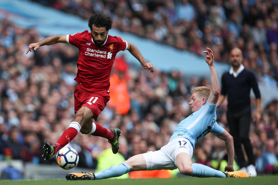 Mohamed Salah and Kevin De Bruyne have been the two best players in the Premier League thus far. (Getty)