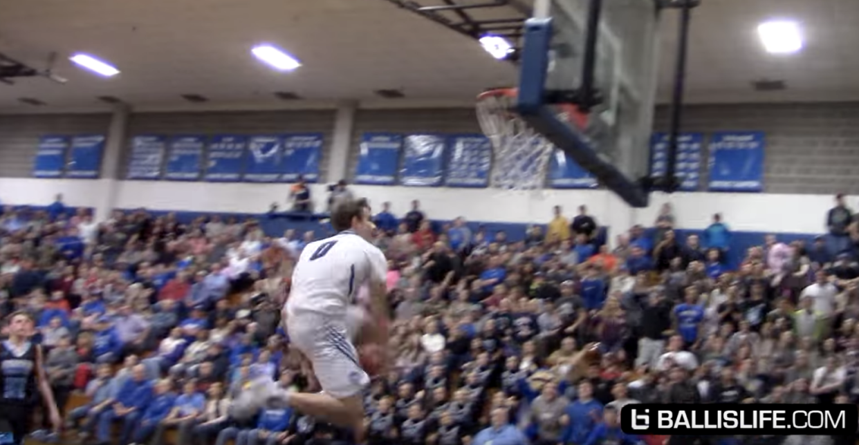 Mac McClung, known for his splashy dunks, broke Allen Iverson’s high school scoring record. (YouTube/Ballislife screen shot)