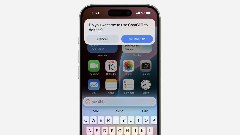 During its annual Worldwide Developers Conference, Apple unveiled a partnership with OpenAI that will integrate ChatGPT into many Apple devices. - From Apple
