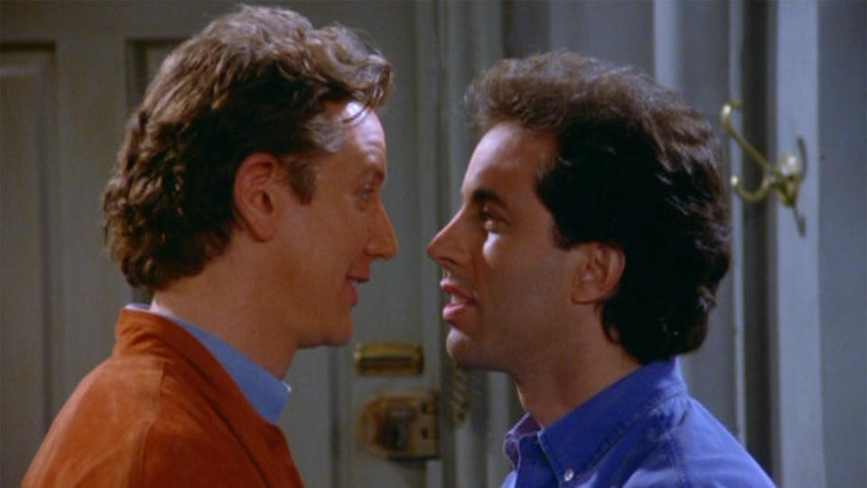 Judge Reinhold as close talker in Seinfeld