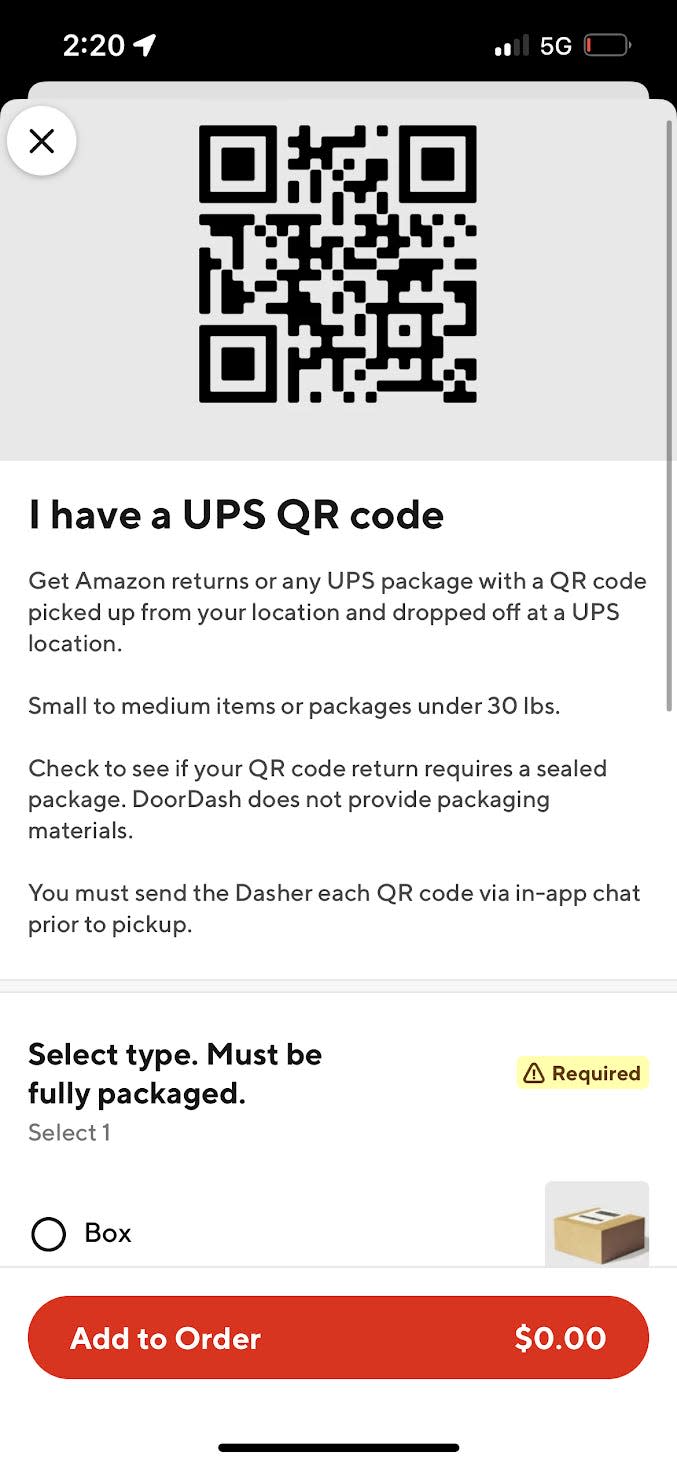 DoorDash Packages