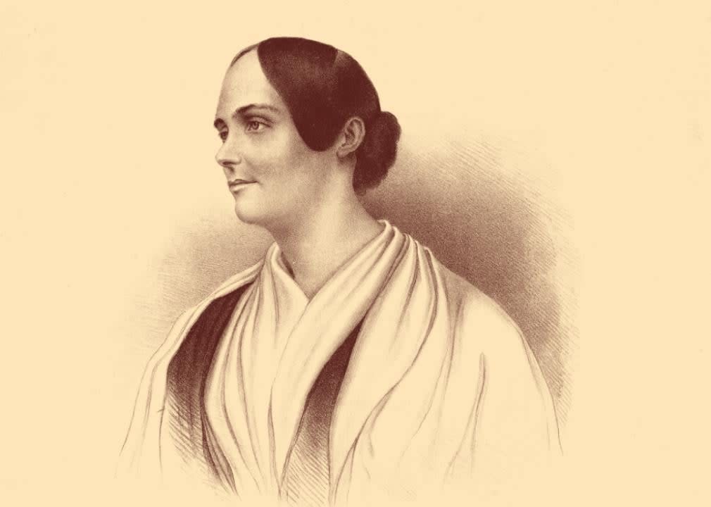 Illustration of Abby Kelley Foster from a daguerrotype.