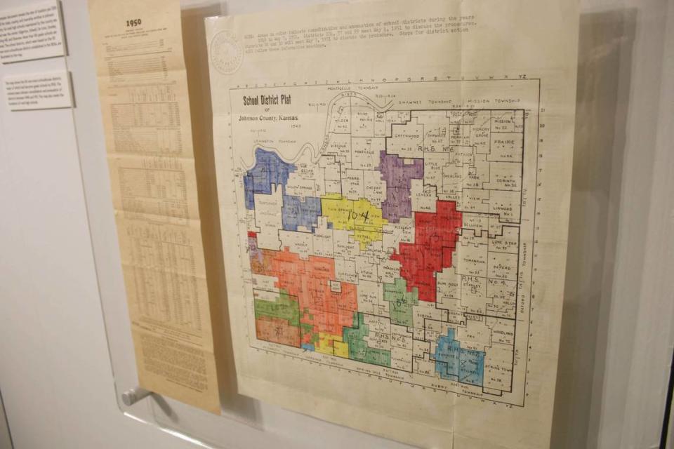 This map shows the various smaller school districts that existed in Johnson County in 1951. Beth Lipoff/Special to The Star
