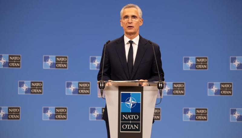 Nato Secretary General Jens Stoltenberg Speaks In A Press Conference Following The Virtual Meeting Of The Nato-Ukraine Council At The Level Of Allied Defence Ministers. -/Nato/Dpa