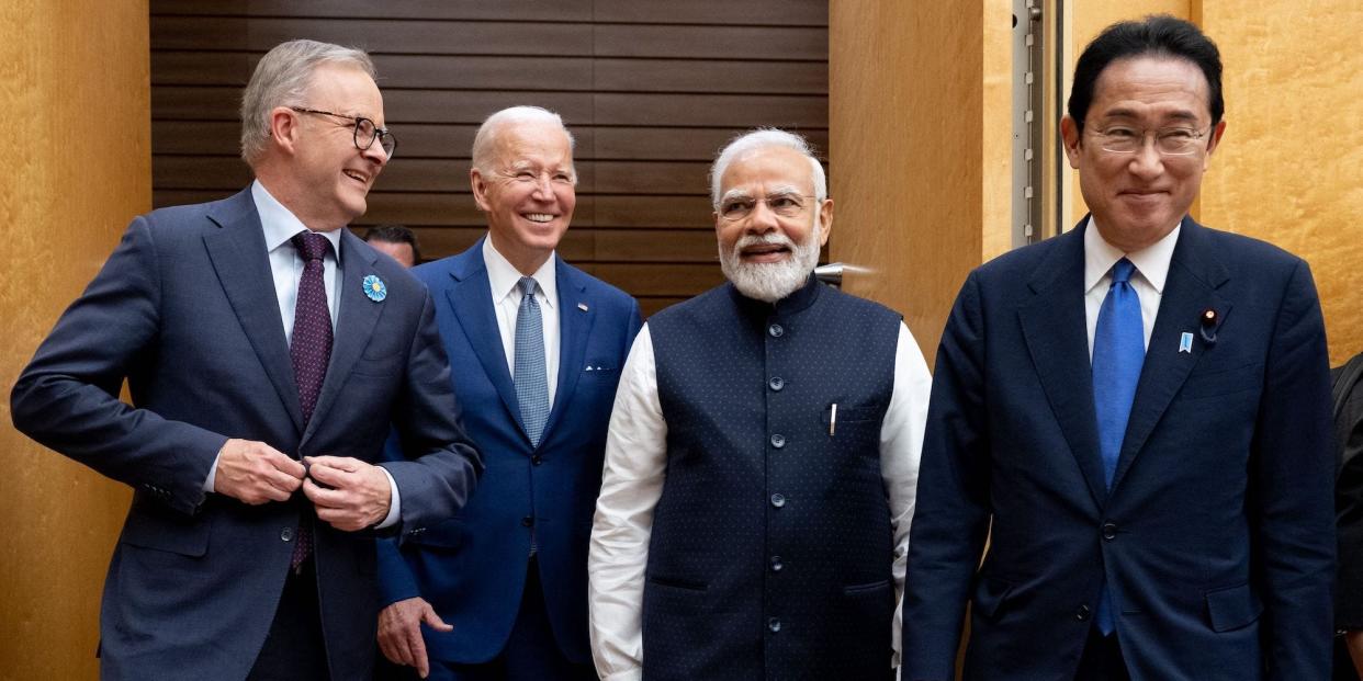 Biden Kishida Modi Albanese Quad leaders