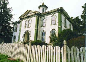 The old schoolhouse used in the Alfred Hitchcock thriller, "The Birds," is now a private residence in Bodega, Calif.