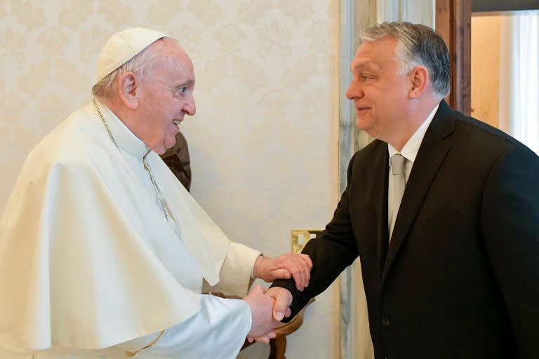 El papa Francisco y el primer ministro de Hungría Viktor Orbán
