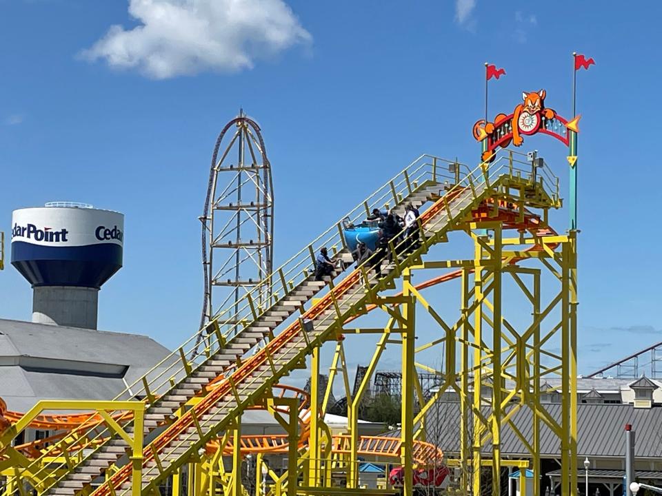 Wild Mouse is a new roller coaster at Cedar Point in Sandusky, Ohio, this year.