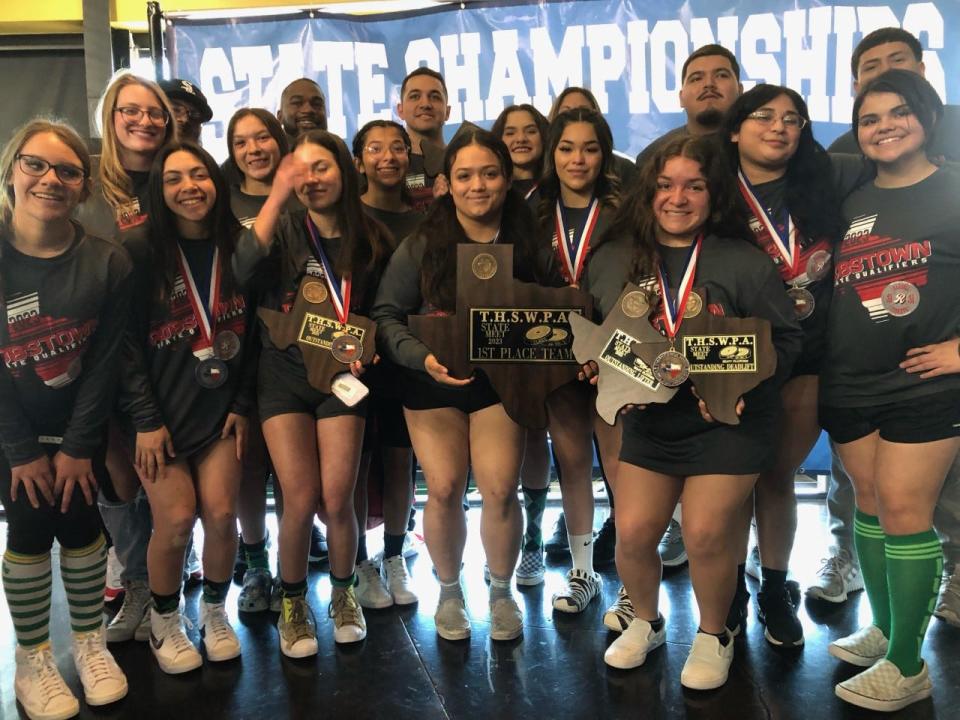 The Robstown girls powerlifting team captured its second consecutive state powerlifting title on Friday in Frisco.