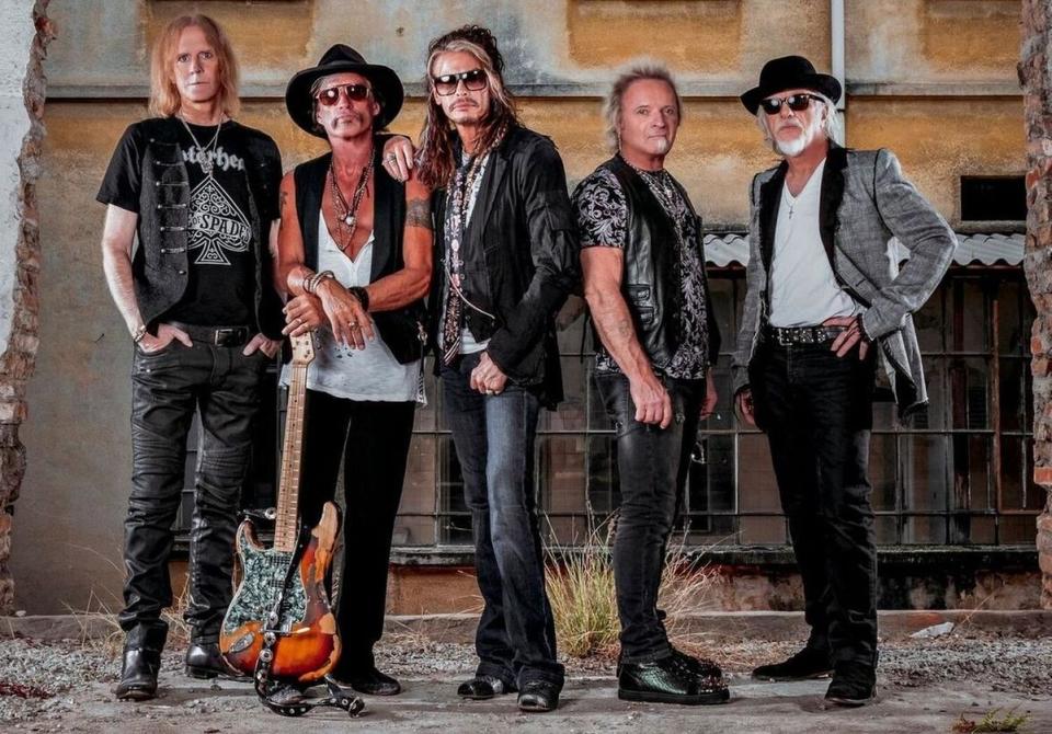 Aerosmith in a 2019 band photo.