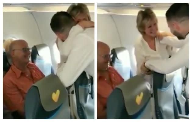 His parents reaction was priceless. Photo: Twitter