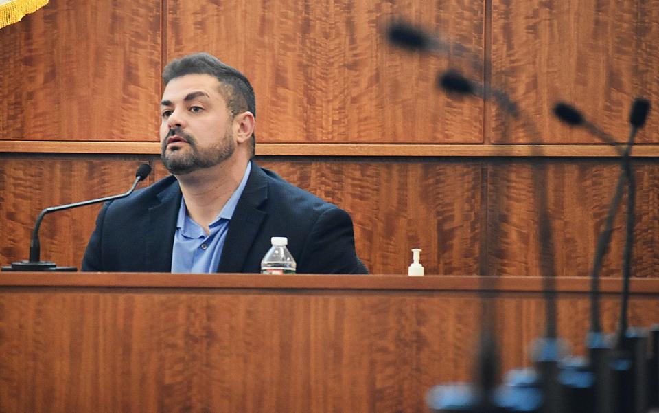 Michael Pessoa on the stand Tuesday.