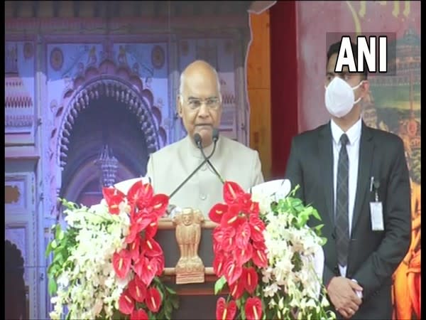 President Ram Nath Kovind in Ayodhya (Photo/ANI)