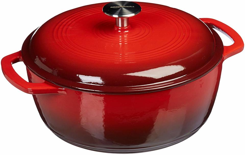 AmazonBasics Enameled Cast Iron Dutch Oven. Image via Amazon.