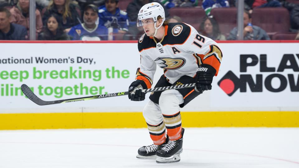 Troy Terry solidified his future in Anaheim with a long-term contract in the offseason. (David Cain/Getty Images)