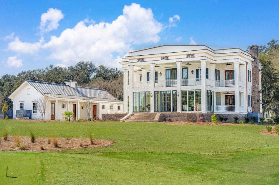 A newly built garage sits adjacent to the main house. Andrew Frazier Photo