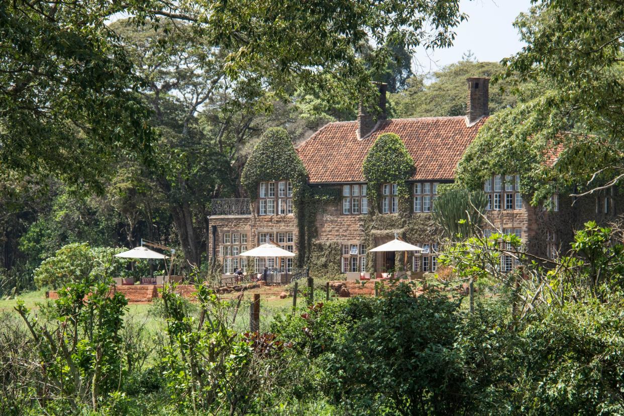 The main building at the Giraffe Centre in Nairobi, a nature reserve that is the home to several endangered Rothschild Giraffes.