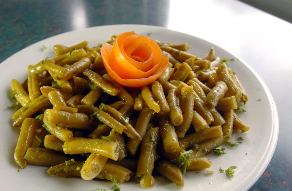 String Bean Salad is a cold side dish made famous by Angelo's Civita Farnese.