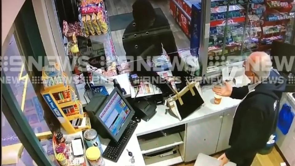 Bullet misses service station worker by inches in failed armed robbery